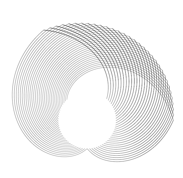 Immagine di molte linee a metà tondo segno astratto26