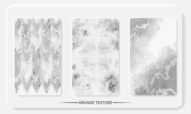 Vector half tone texture grunge design collection