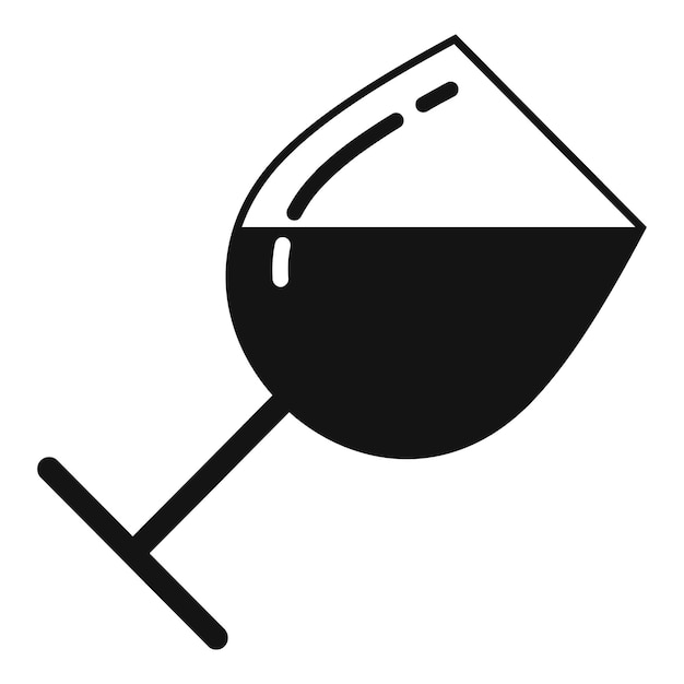 Half wijnglas pictogram Eenvoudige illustratie van half wijnglas vector pictogram voor webdesign geïsoleerd op een witte achtergrond