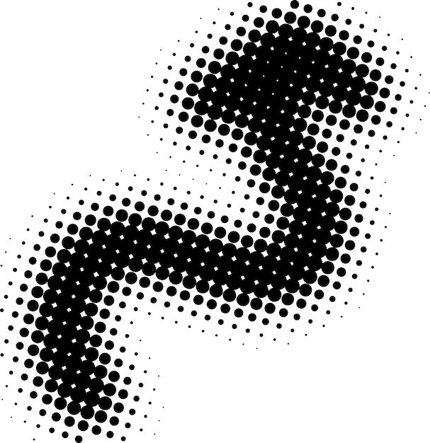 Halftone abstract wave arrow element