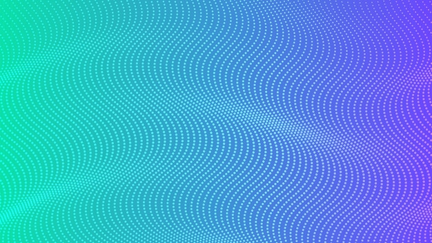 Halftone achtergrond met kleurovergang met stippen. abstract blauw gestippeld pop-artpatroon in komische stijl. vector illustratie