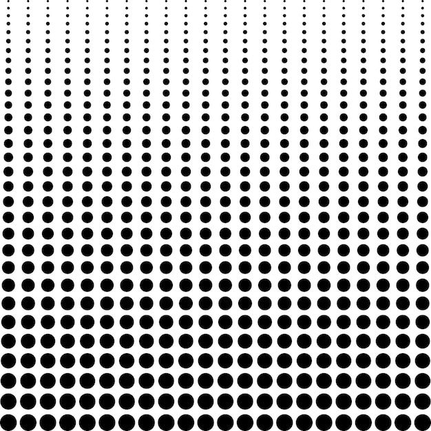 Halftone background decreasing black dots vertically