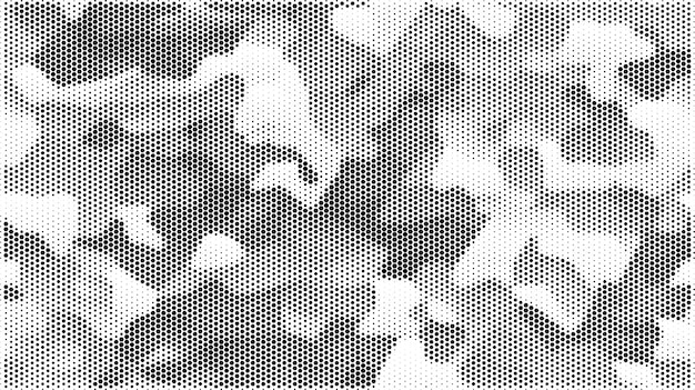 Vector halftone camouflage seamless pattern