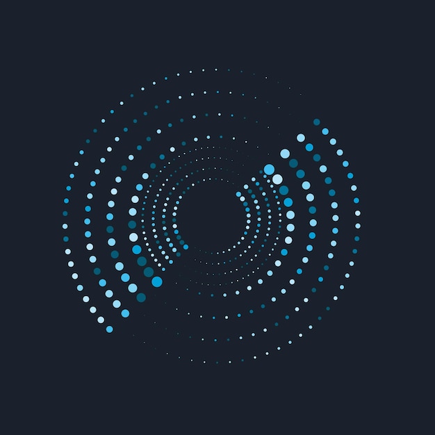 halftone circle dots vector