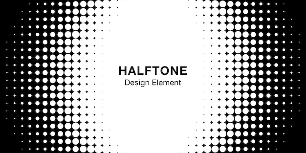 Halftone circle frame  background.