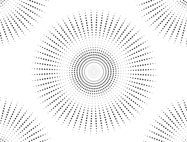 Halftone circle frame dotted background set illustration