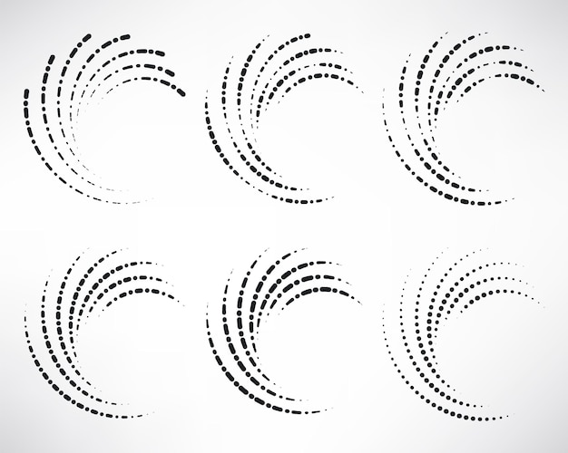 halftone circle logo icon vector template Halftone circle logo