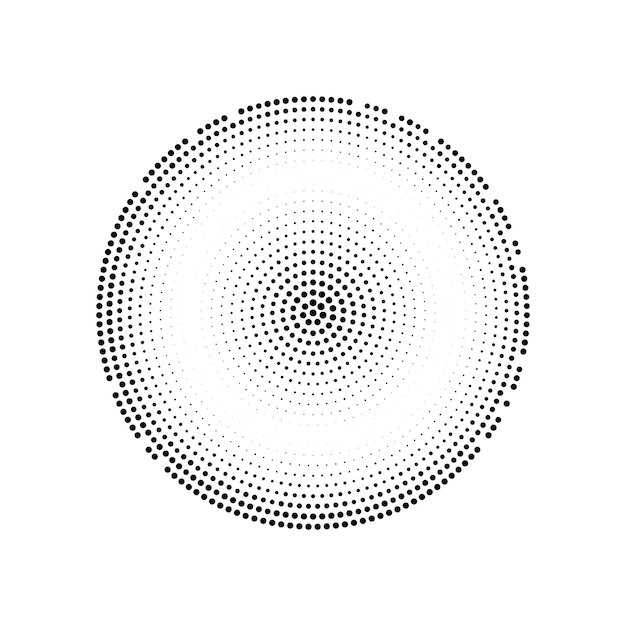 ハーフトーン円ベクトルグラデーション点線爆発黒と白のグランジテンプレート