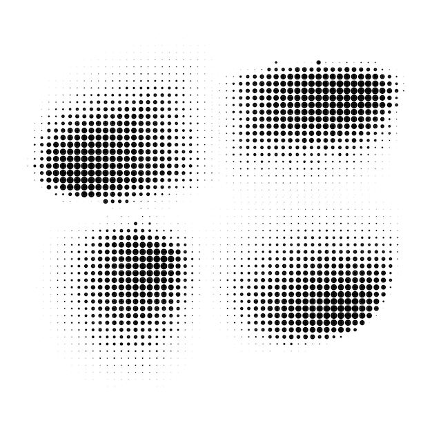하프톤 서클 하프톤 도트 패턴 질감 흰색 배경에 설정
