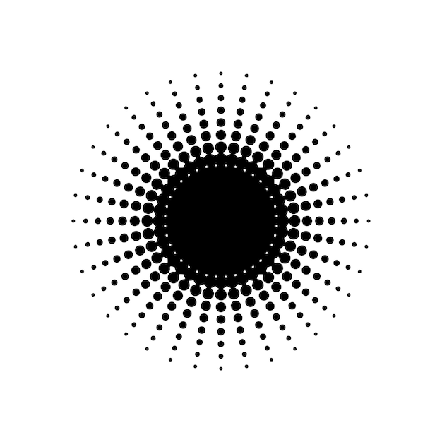 Vector halftone circles halftone dot pattern