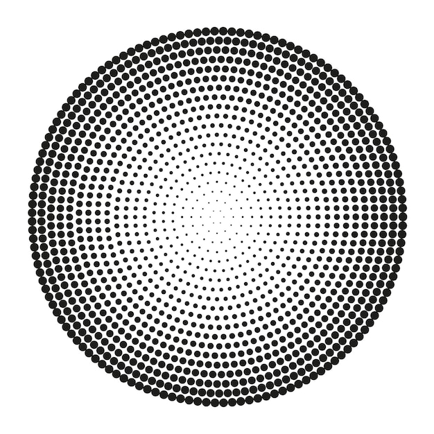 Vettore circoli a mezza tonalità modello di punti a mezzo tonalità vettori puntini geometrici a metà tonalità