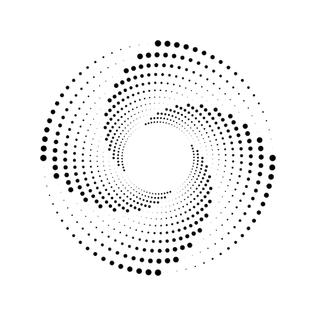 Halftone circular dotted frames