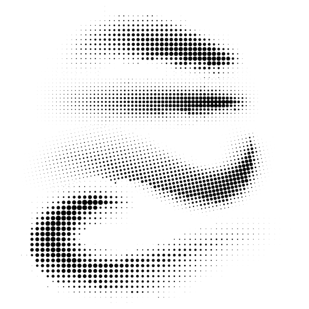 Halftone cirkels halftone puntpatroon textuur ingesteld op witte achtergrond