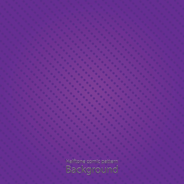 Halftone comic pattern purple pop art background