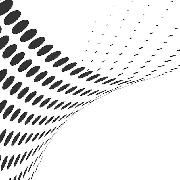 Halftone curve Dotted pattern shape abstract background