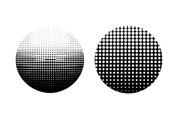 Halftone dot tone grunge effect abstract pattern texture vector graphic retro illustration