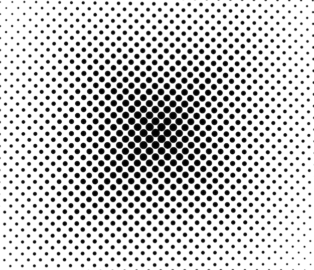 Halftone dotted pattern. pop art gradient background with circles. comic half tone radial texture. optical spotted effect