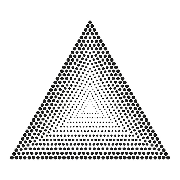 Halftone driehoeken halftone punten patroon vector halftone geometrische punten