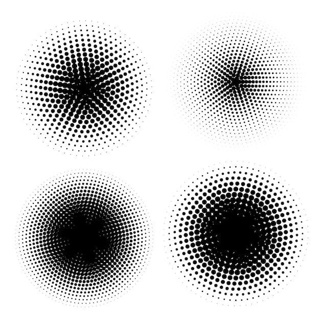 Vector halftone effect circle design