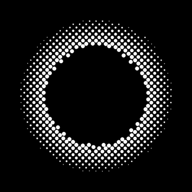 Vector halftone element circular halftone pattern specks halftone circle gradient