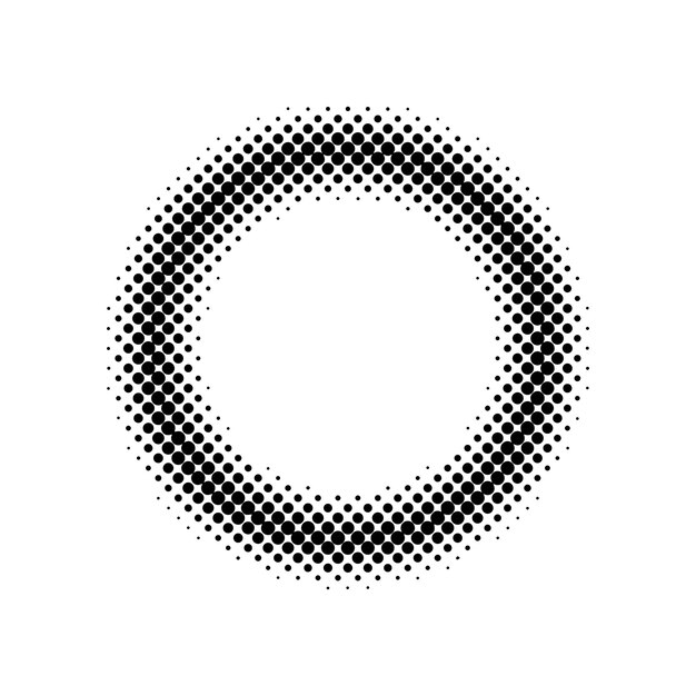 Vettore elemento a metà tono modello a metà tono circolare gradiente del cerchio a metà tono specchi