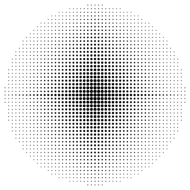 Vector halftone element dots circular halftone pattern specks abstract halftone background circle gradient