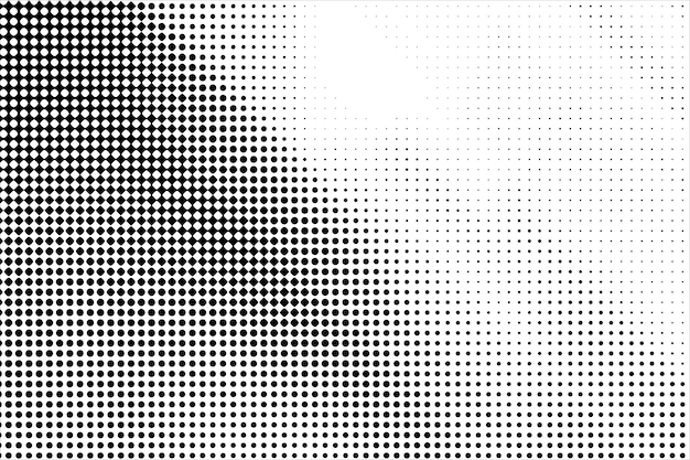 Vector halftone ellipse shape set on black