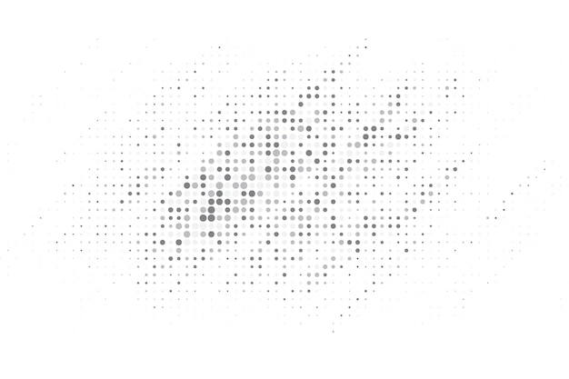 Halftone Ellipse Shape Set On Black