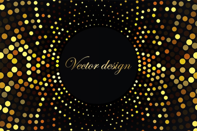 Вектор Полутоновое золото с круглыми блестками по кругу текстура для вашего дизайна визитки приглашения реклама новогодние праздничные поздравления украшения абстрактный фон