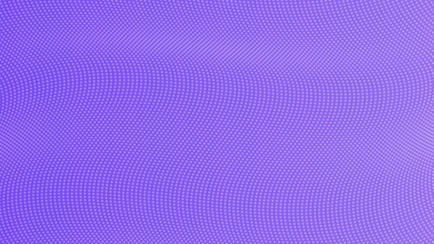 ドットのあるハーフトーングラデーションの背景。コミックスタイルの抽象的な紫色の点線のポップアートパターン。ベクトルイラスト