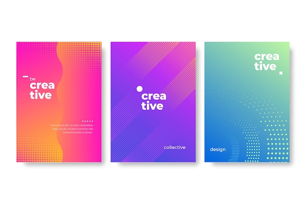 Halftone gradient cover collection