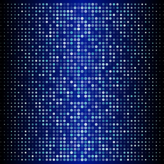 Halftone gradient Pop art template Abstract blue halftone background Vector gradation of point textures