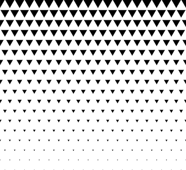 Halftone gradient with black triangle pattern background template