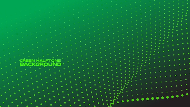 Halftone groene achtergrond met gradiënt voor achtergrond of presentatie