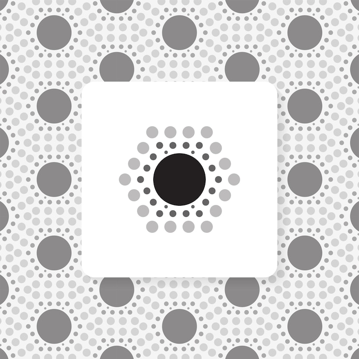 Vector halftone hexagon dots repeating pattern of vector