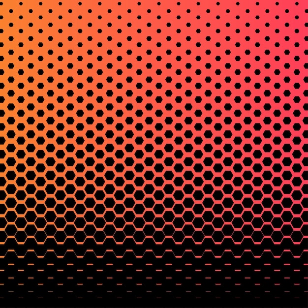 Vector halftone hexagon gradient pattern background vector geometric wallpaper