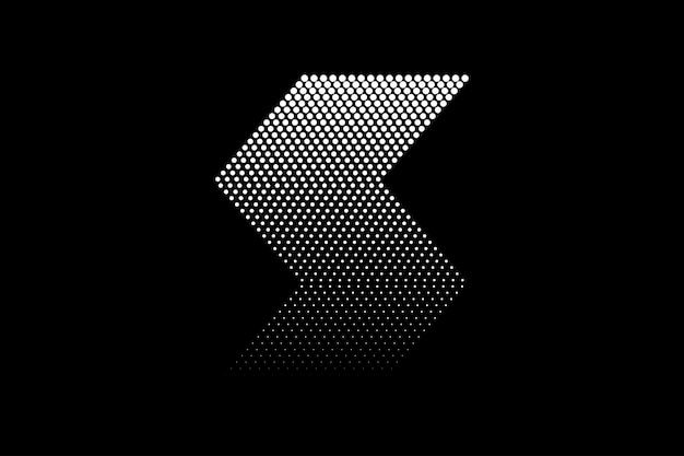 Halftone lighting icon logo design vector template