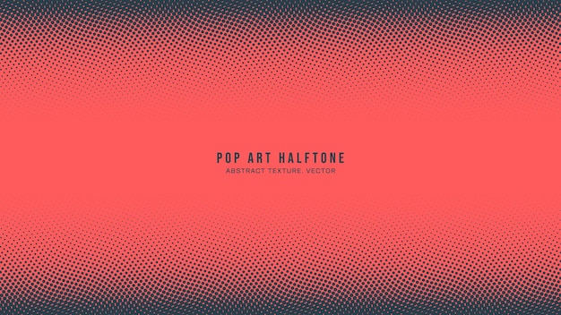 Vector halftone pattern pop art dots style vector horizontal border abstract background