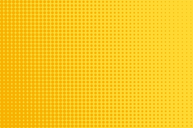 Halftone pop art pattern. yellow comic background. half tone texture with dots. vector