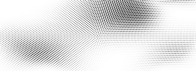 Halftone radial dotted background Square dots comic gradient texture Black halftone rough grit ove