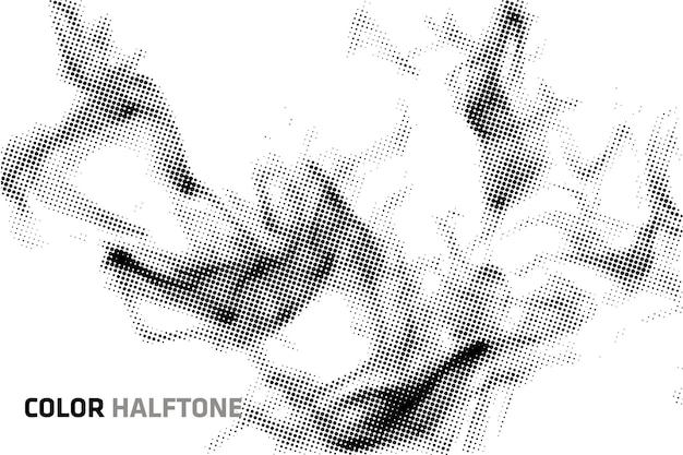 Vector halftone smoke brushes