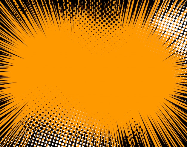 Halftone Sunburst Comic Book Achtergrond.