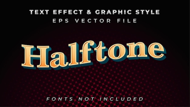 Vector halftone text effect