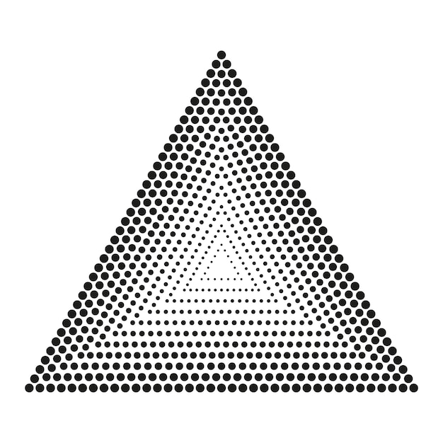 Halftone triangles halftone dots pattern Vector halftone geometric dots