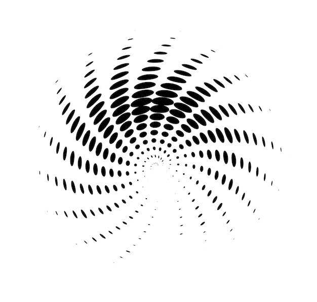 Halftone twist dot pattern on white background03