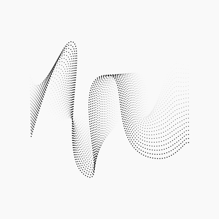 Vector halftone wave element