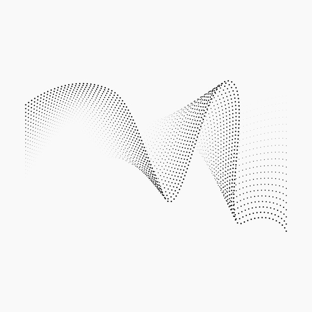 Halftone Wave Element