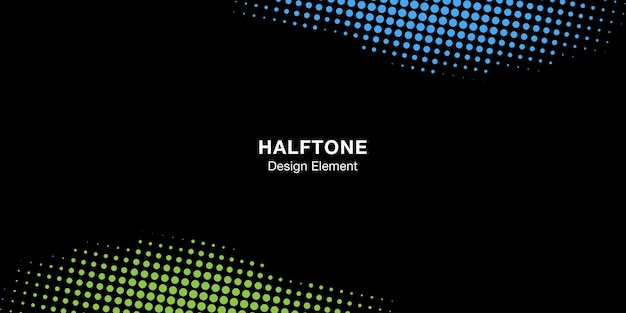 halftone wavy frame on black background banner halftone retro vintage background vector water frame