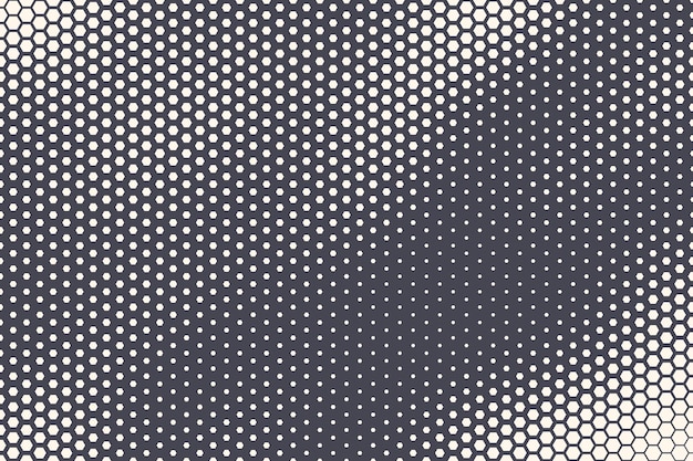 Halftone zeshoekig patroon golvende textuur abstracte geometrische technische achtergrond
