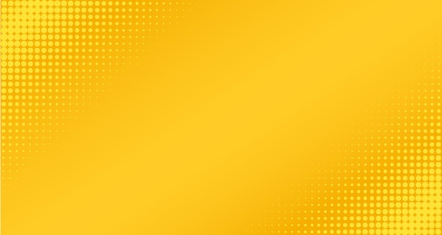 Vector halftoon gestippelde print geel patroon popart komische achtergrond geometrische duotoon banner